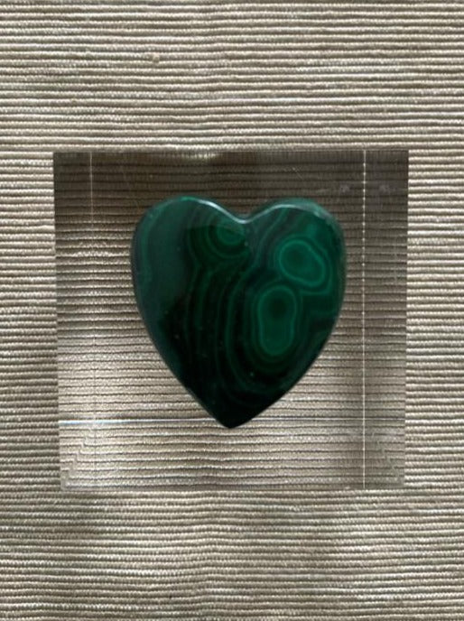 Malachite - polished heart